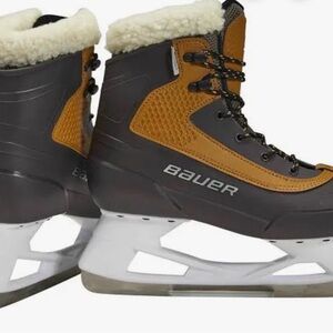 Bauer Skates with Tan and Black Design